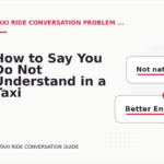 How to Say You Do Not Understand in a Taxi Ride Conversation