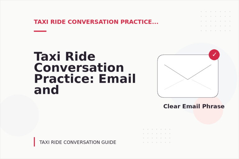 Taxi Ride Conversation Practice: Email and Message Examples